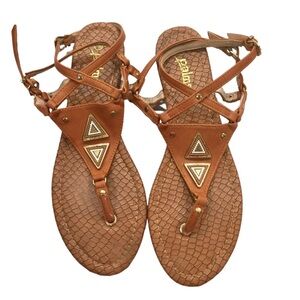 Palms Embellished Ankle Strap Sandals